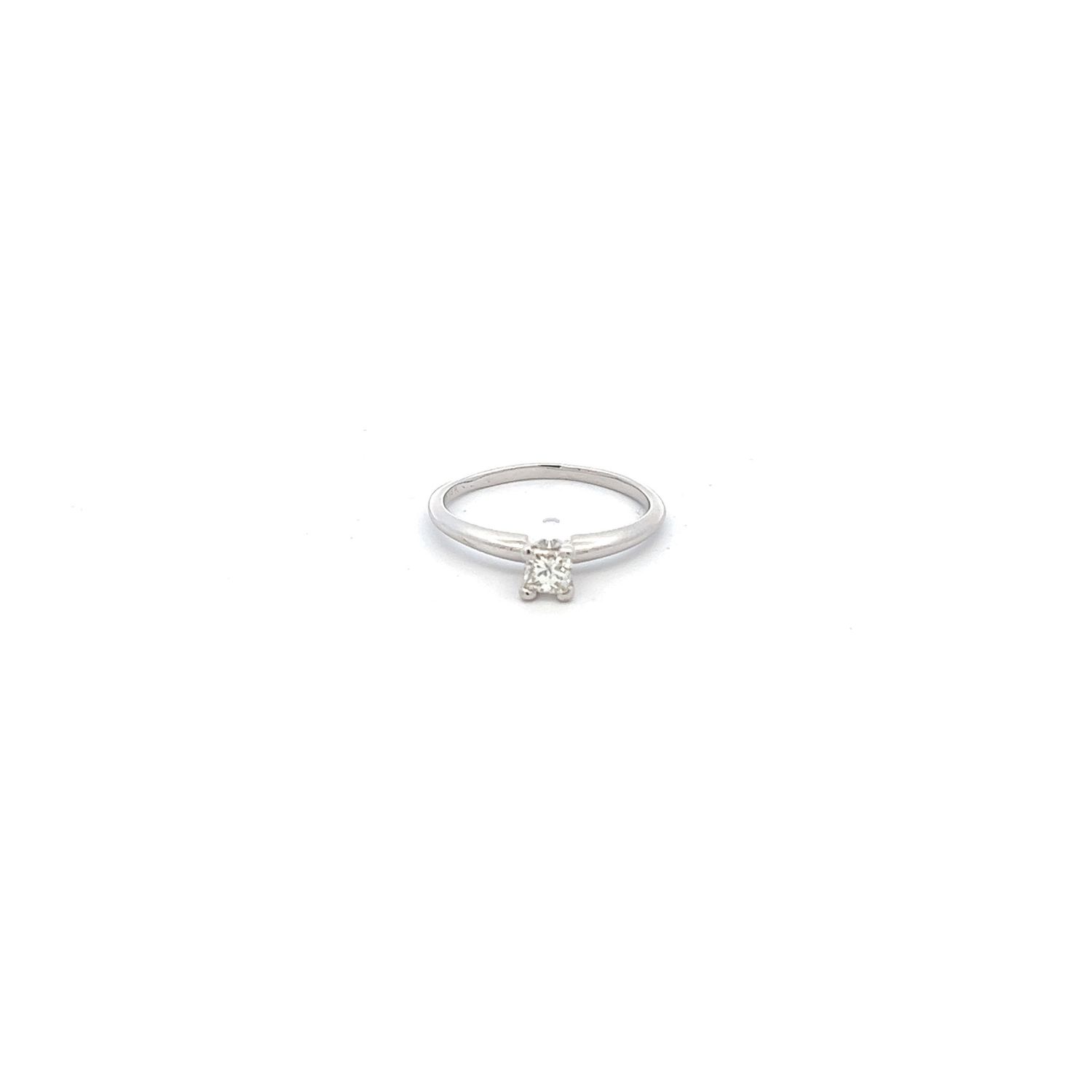 14KW 0.30CT PRINCESS SOLITAIRE SZ8 2.3G