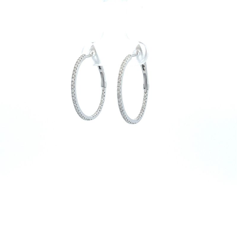 14KW .078ctw Dia In &amp; Out 22MM hoops