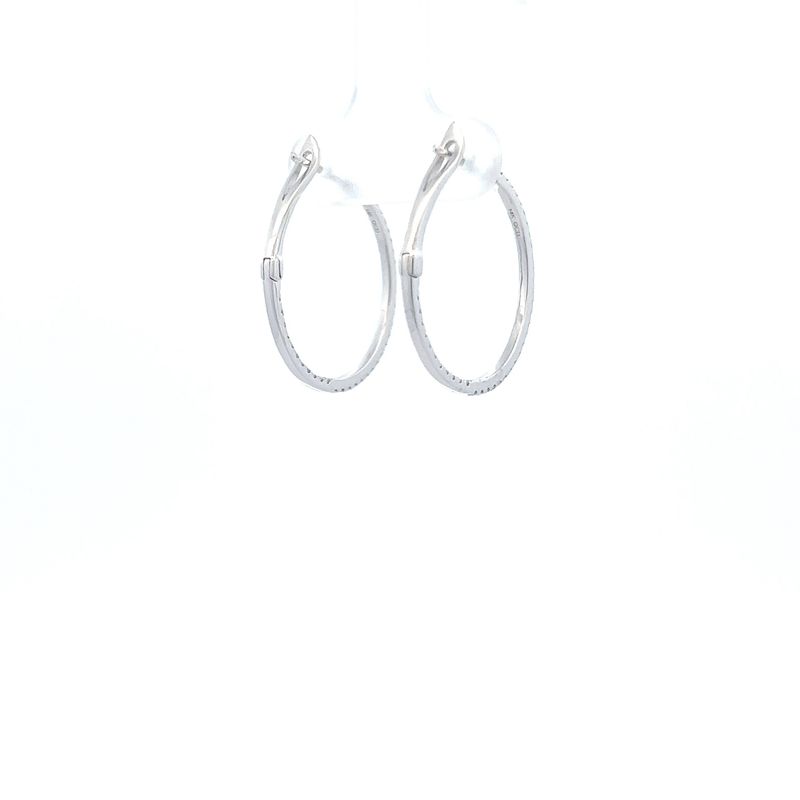 14KW .078ctw Dia In &amp; Out 22MM hoops