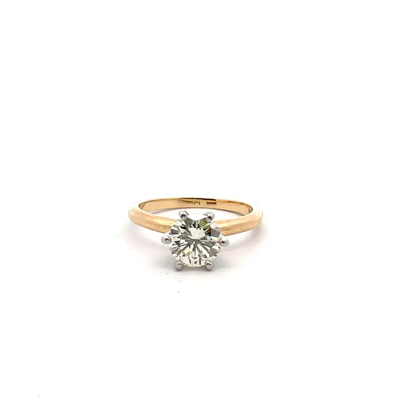 18KY 1.54ct RB VS1/I color sz 5