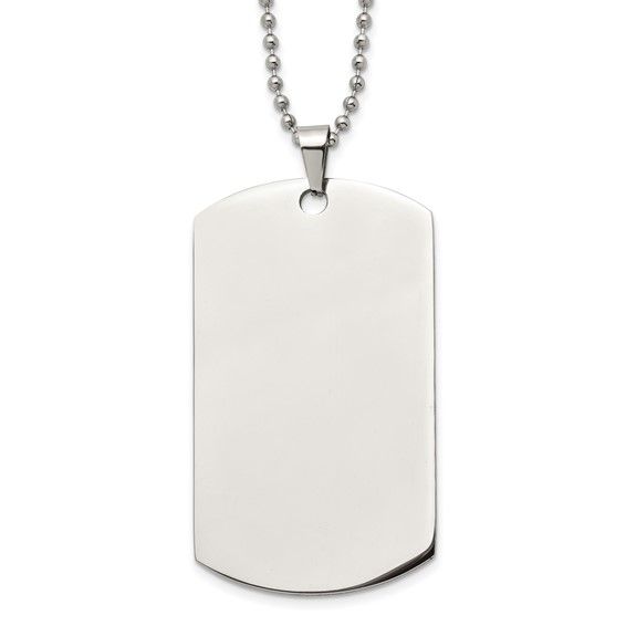 Chisel Stainless Steel XLarge 2mm Dog Tag  24 &quot;