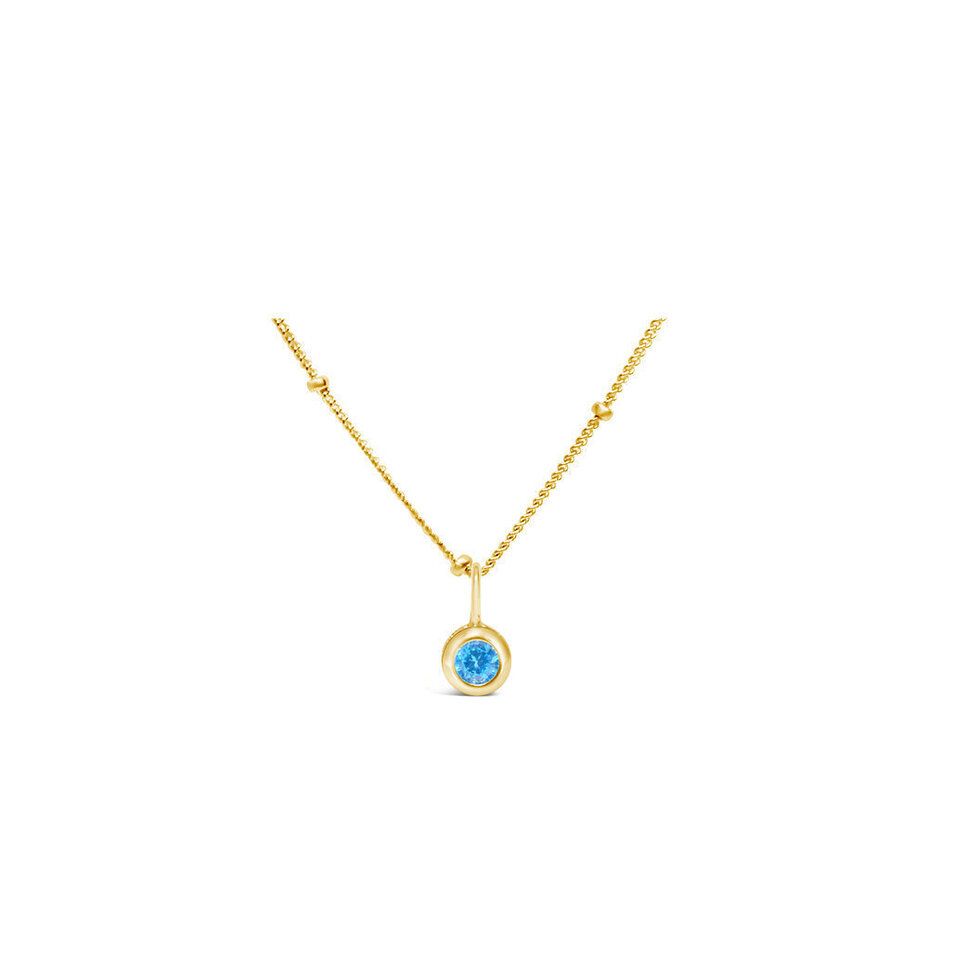 Zircon CZ Birthstone Necklace (December)