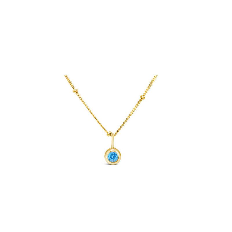 Zircon CZ Birthstone Necklace (December)