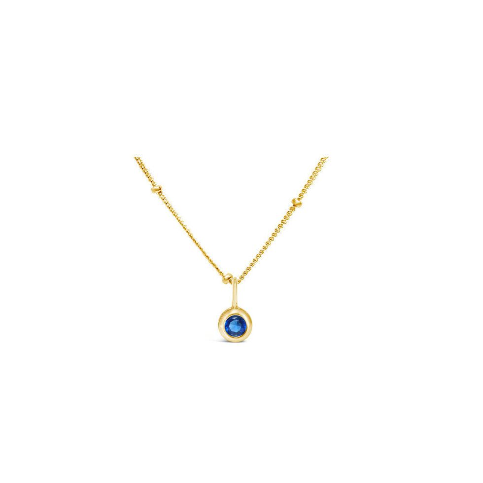 Sapphire CZ Birthstone Necklace (September)