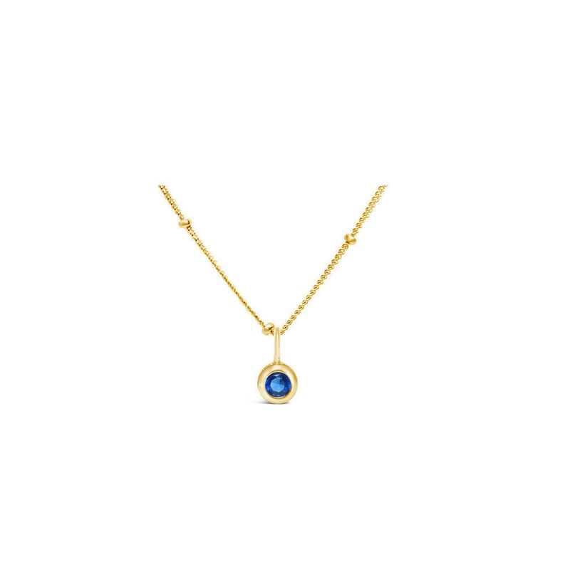 Sapphire CZ Birthstone Necklace (September)