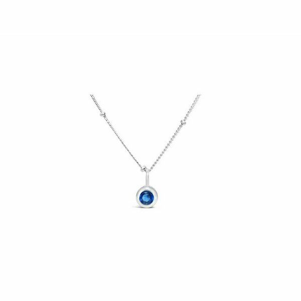 Sapphire CZ Birthstone Necklace (September)