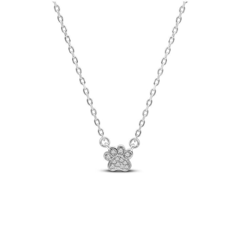 Love &amp; Loyalty Pave Paw Necklace