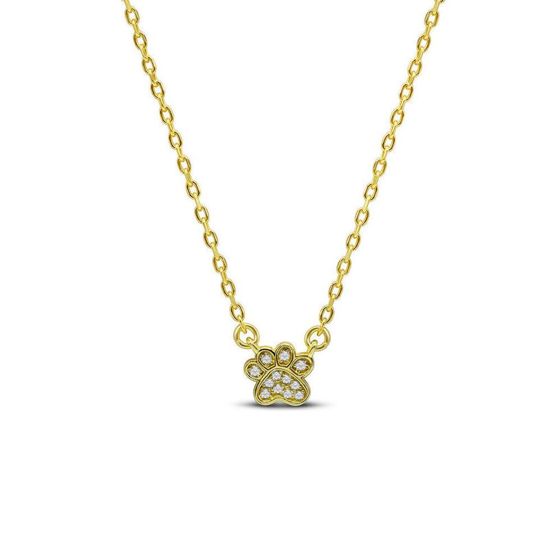Love &amp; Loyalty Pave Paw Necklace