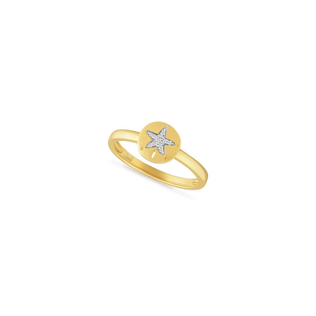 14ky 0.05ctw Dia Sand Dollar Ring