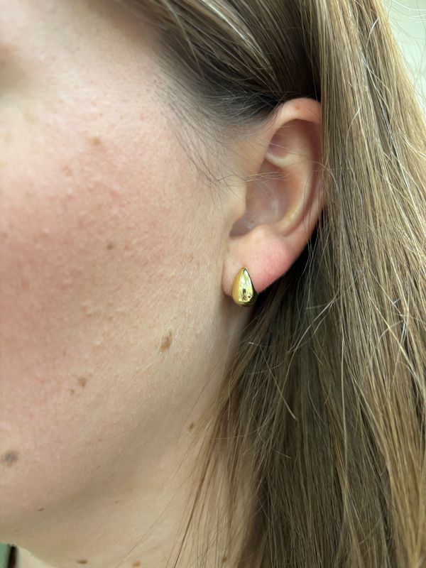 Plain Dewdrop Stud Earring