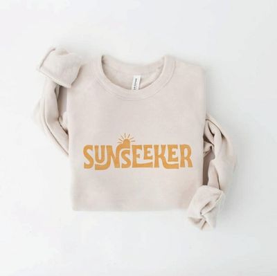 SUN SEEKER SWEATSHIRT HEATHER DUST