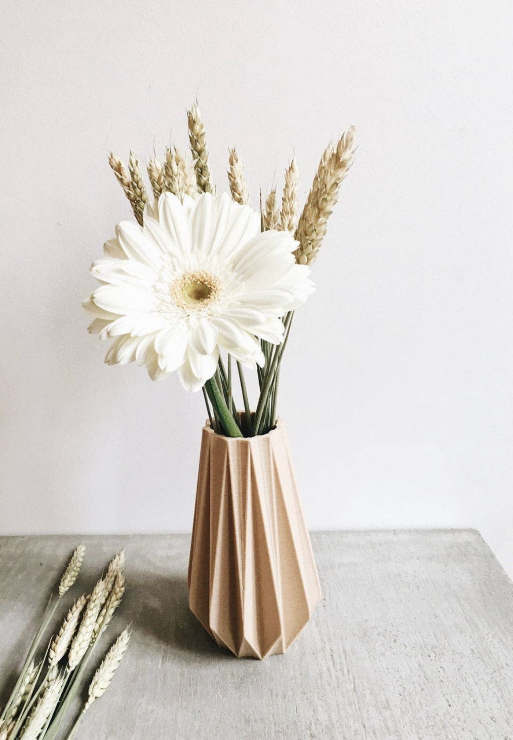 Origami Vase  Natural  20cm