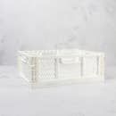 White Biggie Folding Storage Crate