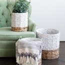 Ariana Natural Baskets White, S