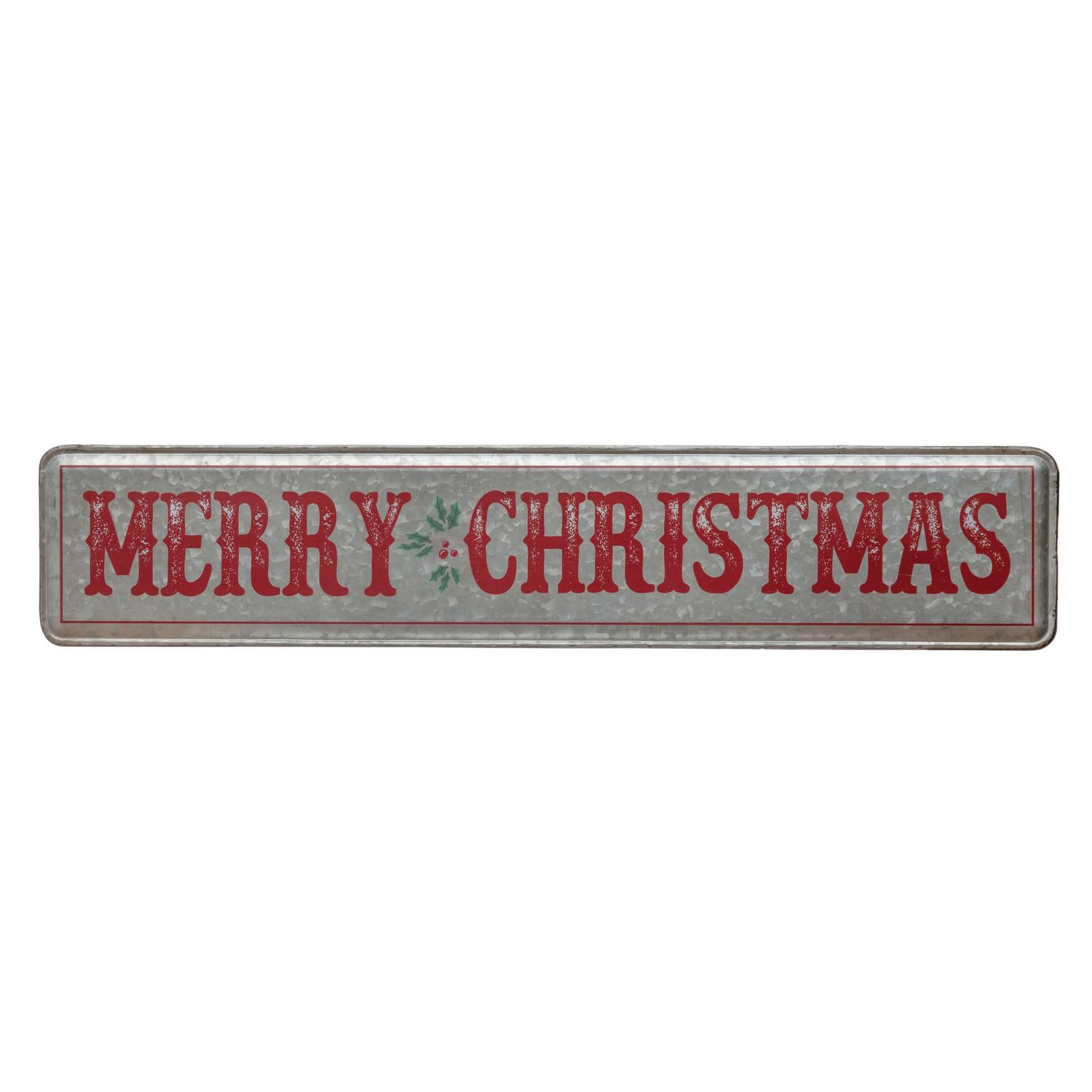 Merry Christmas Galvanized Metal Wall Decor