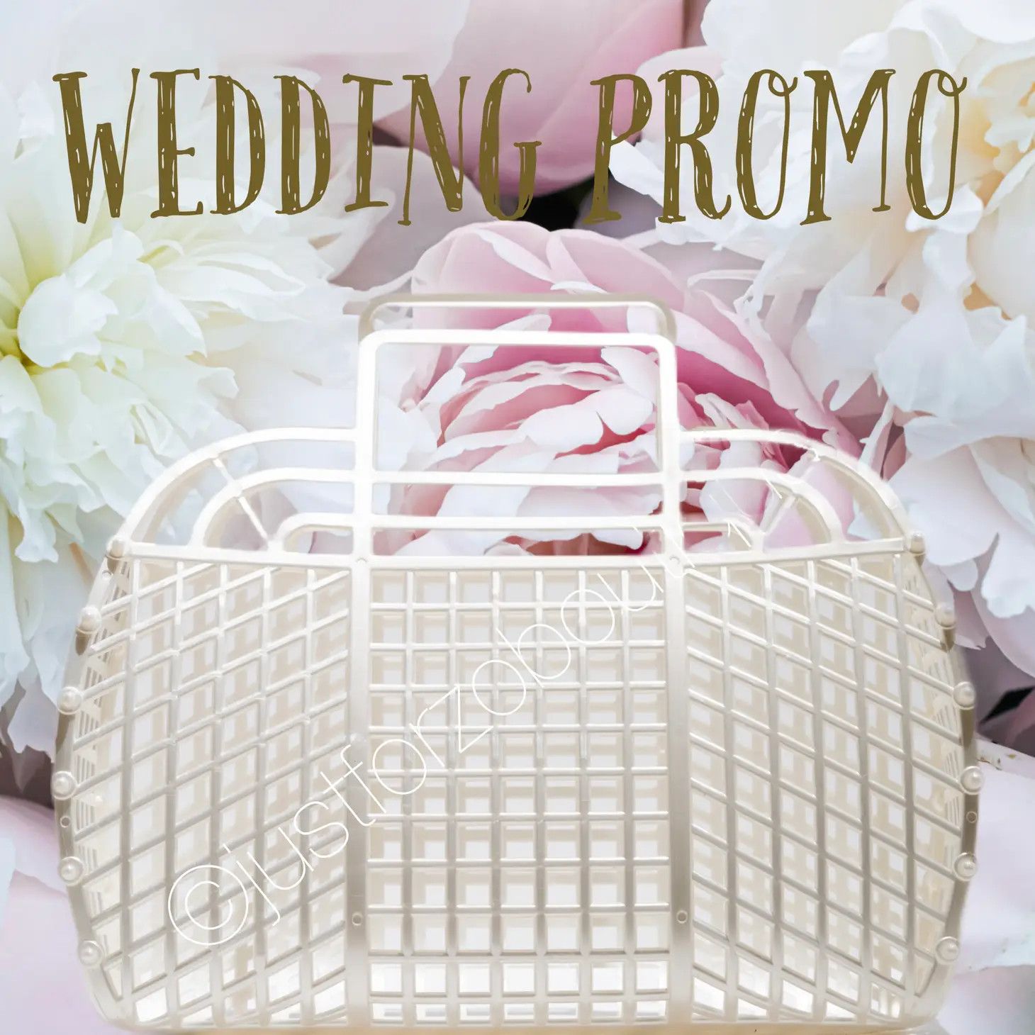 White Large Retro Basket