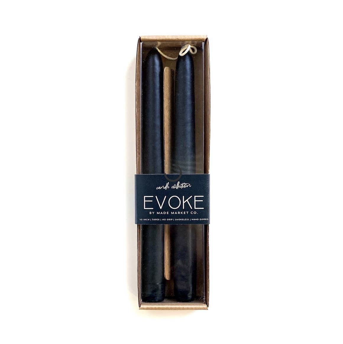 Slate - Tapered Candles  10&quot;