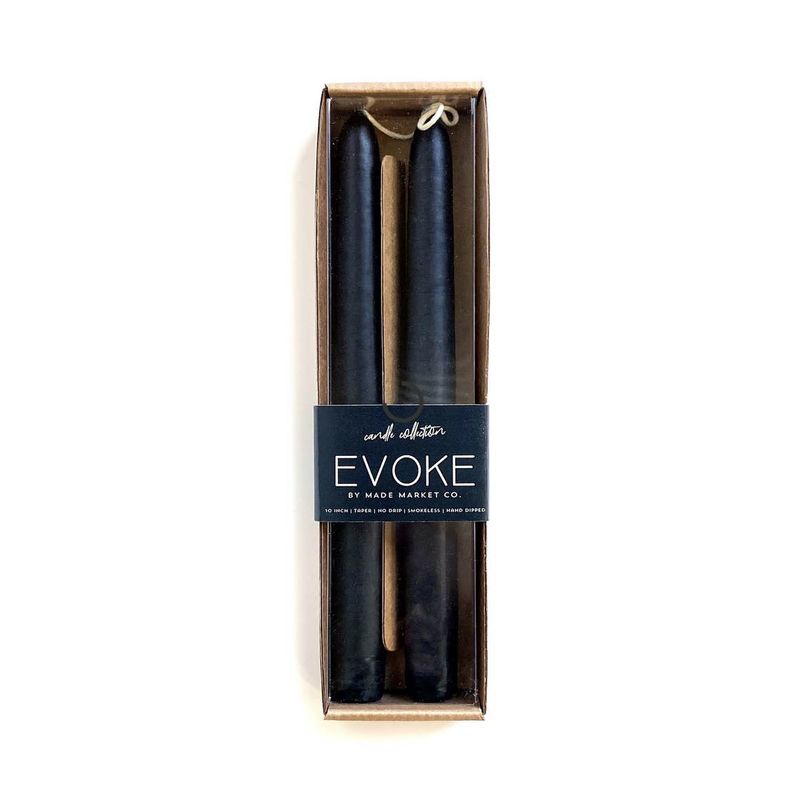 Slate - Tapered Candles  10&quot;