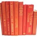 Orange books for decor