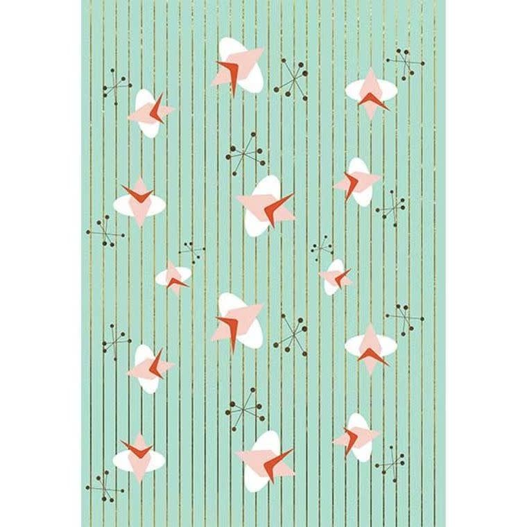 Cosmic Stripe Aqua Gift Wrap