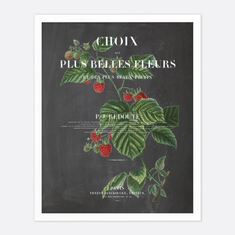Vintage Chalkboard print - Raspberry 11x14
