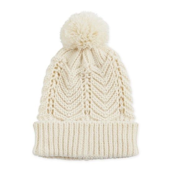 Cheveron Knit Hat - Cream