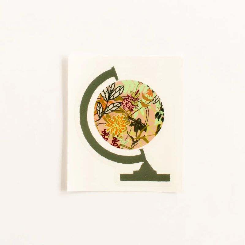 Floral Globe Sticker