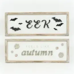 REVERSIBLE EEK/AUTUMN SIGN