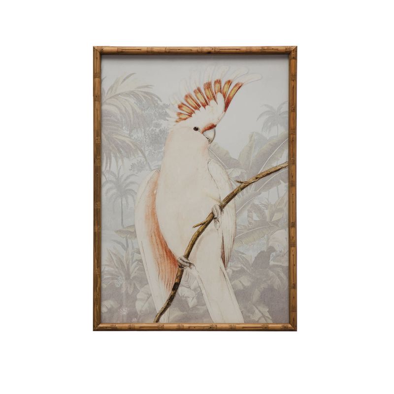 Bamboo Framed  Cockatoo