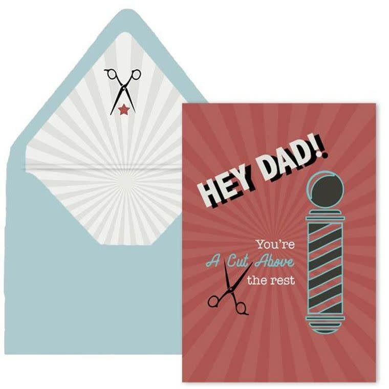 Vintage Barbershop Fathers Day Card