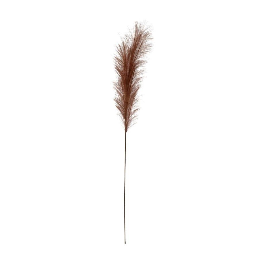 Faux Pampas Grass Plume, Rust Color 48&quot;