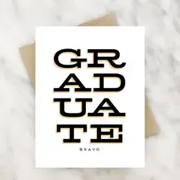 Bravo Graduate graduation card