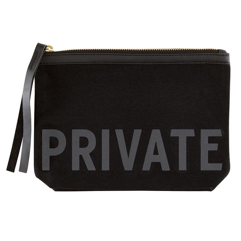 Blk Canvas Pouch-Private