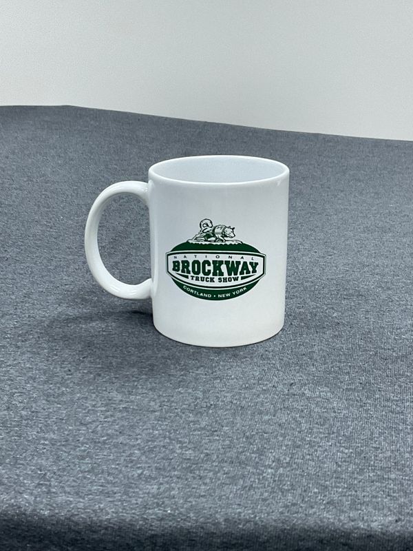Brockway logo mugs white/green 000242