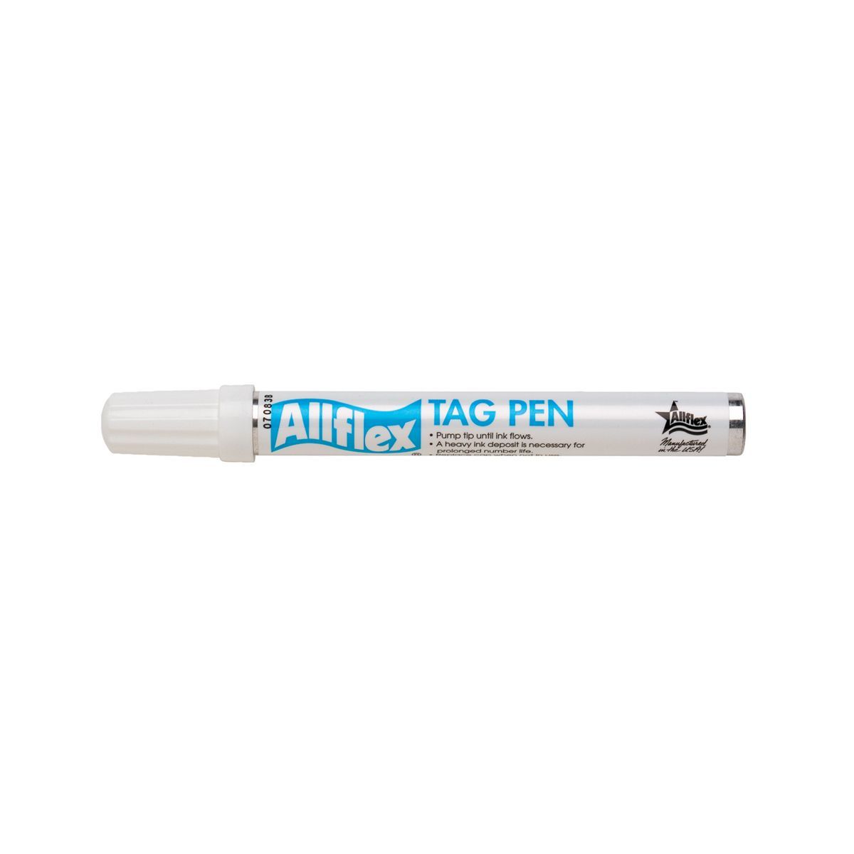 TAG MARKER BK/WH #2754, Color: WHITE