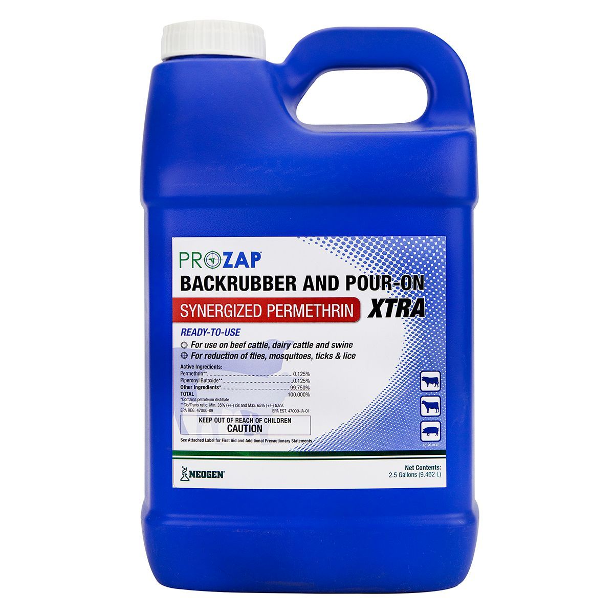 ProZap Back Rubber/Pour On Xtra - 2.5 GALLON