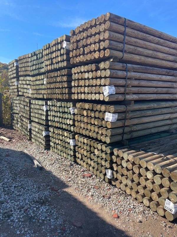 Southern Yellow Pine Treated Cylinder Post - 4" x 7'