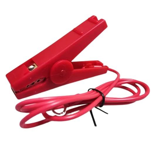 4' Jumper Leads/Single Clip - Red