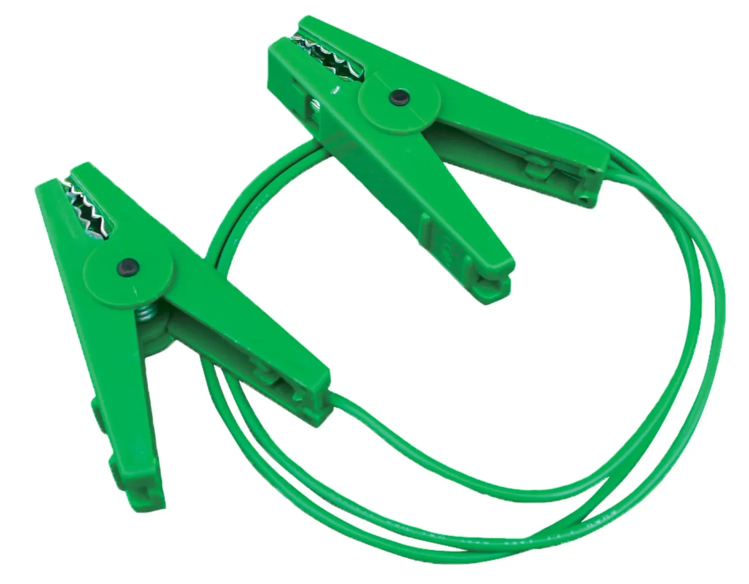 4' Jumper Leads/Double Clip - Green