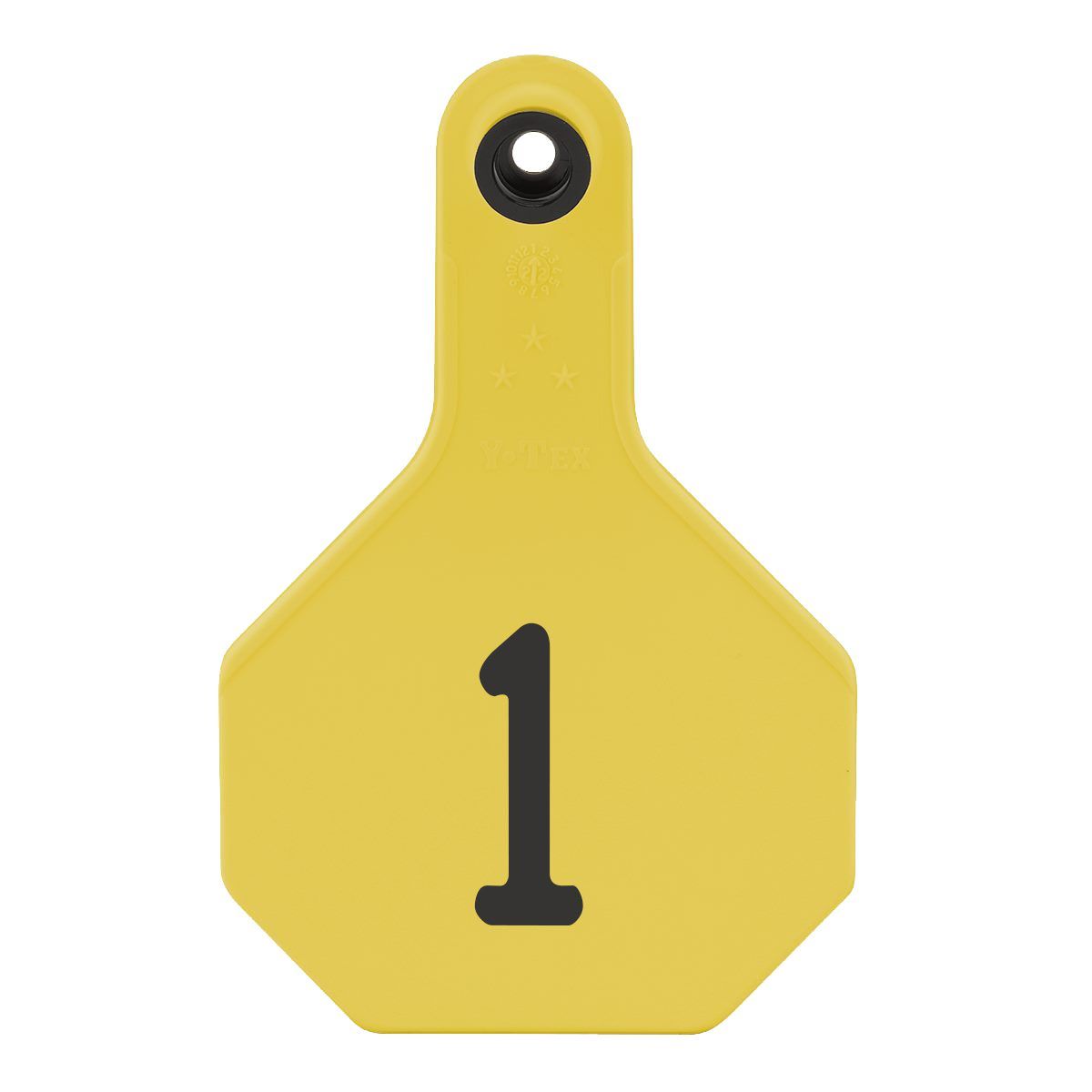 Ear Tag 3* Yellow Numbered, Options: 3*Yellow 01-25