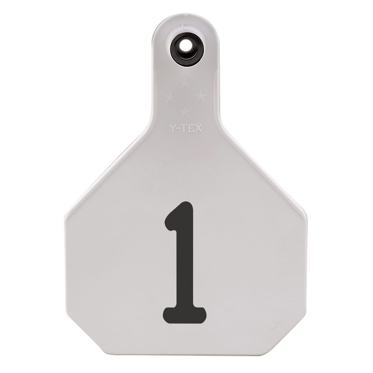 Ear Tag 4* White Numbered, Options: 4* White 01-25