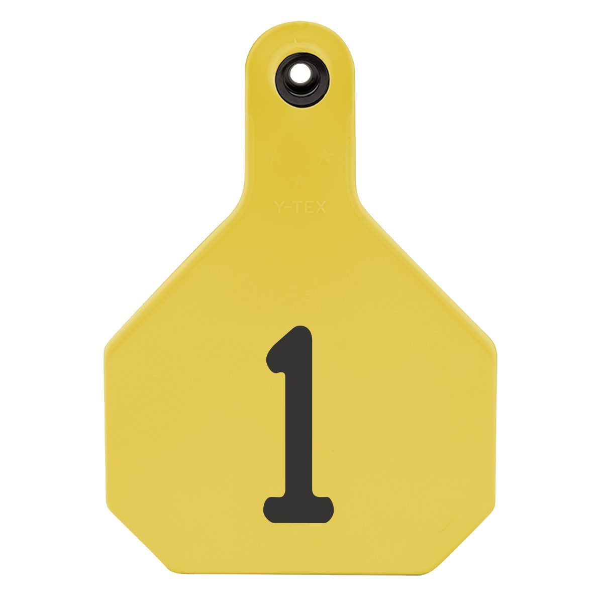 Ear Tag 4* Yellow Numbered, Options: Yellow 4* 01-25
