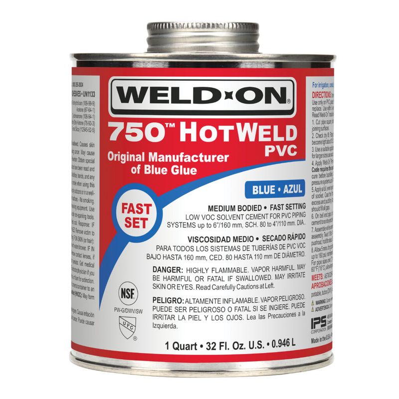 PVC CEMENT #750 BLUE GLUE 1/4 PT