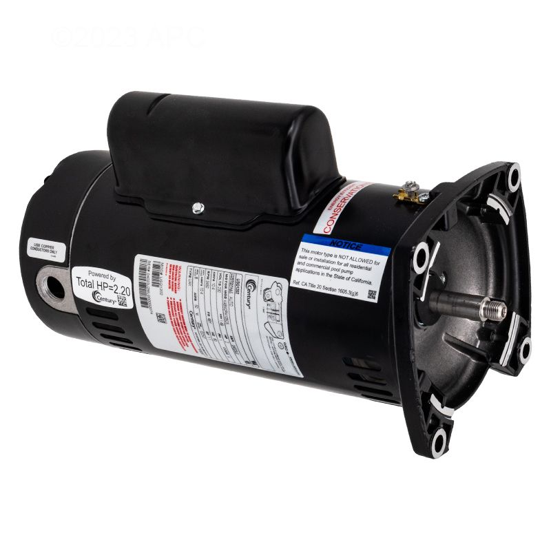 MOTOR ONLY  REPLACEMENT  PENTAIR 2HP 1SP SQFL
