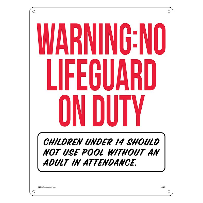 SIGN NO LIFEGUARD
