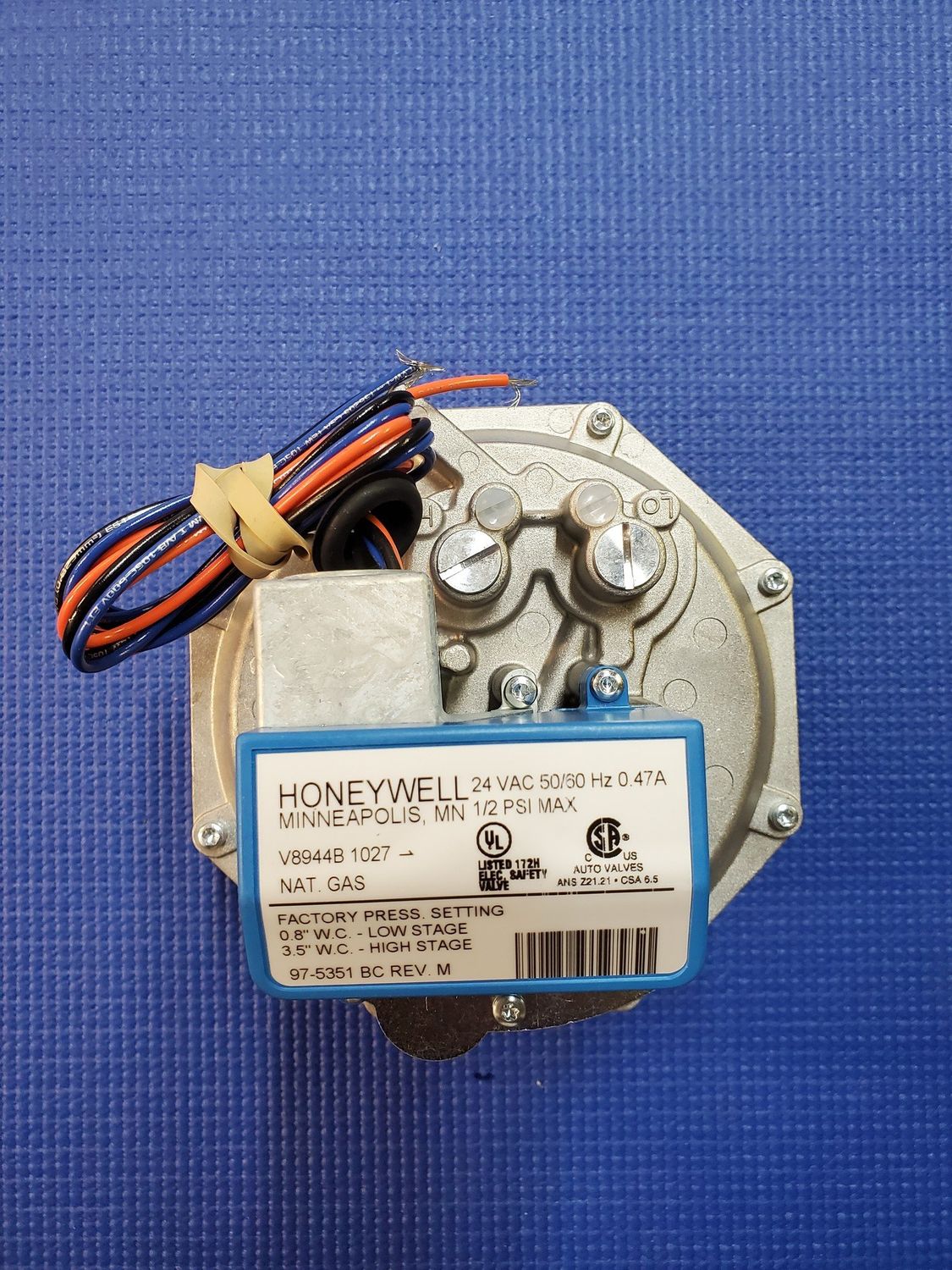 LCD 1 1/4&quot; Main Gas Valve V8944B 1050/1200