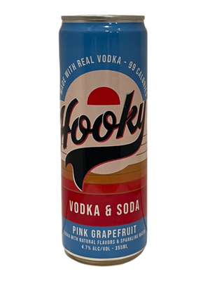 Hooky Vodka Soda Pink Grapefruit 355ml