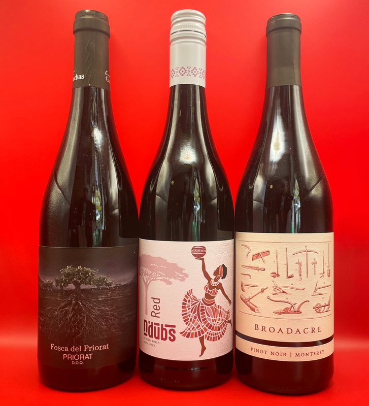 Poryecto Priorat Garnacha, NDubs Red Blend, Broadacre Pinot Noir