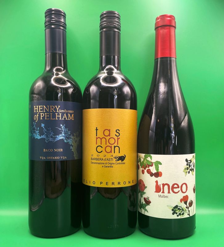 Henry of Pelham Baco Noir, Tasmorcan Barbera, Neo Malbec
