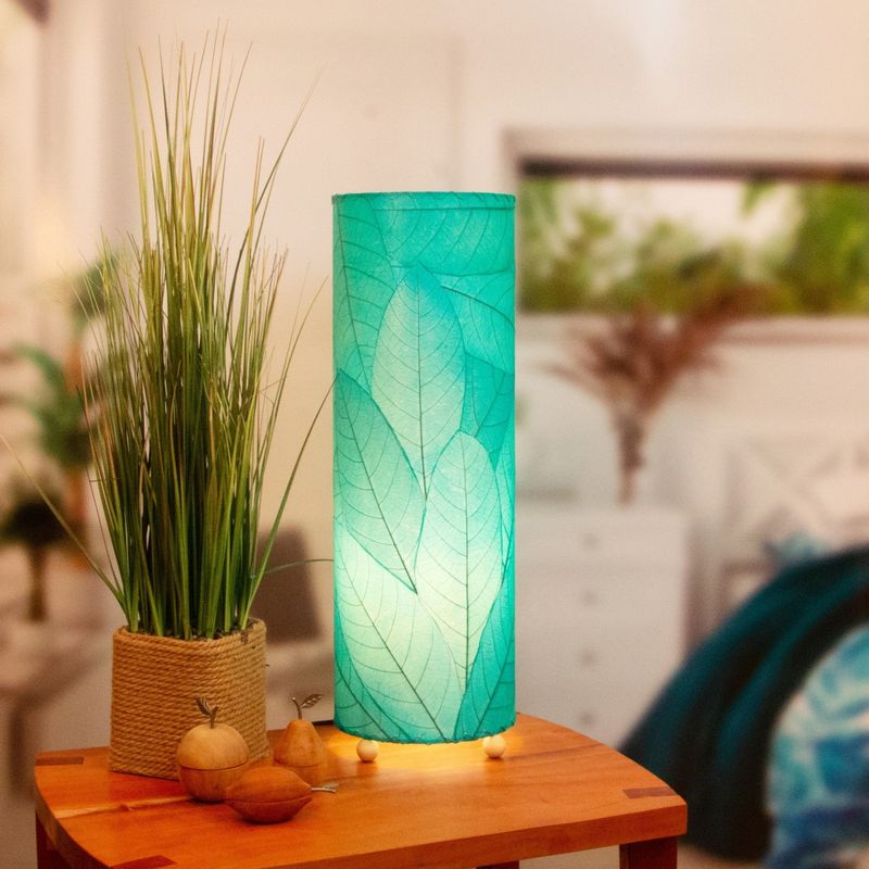 24&quot; Cocoa Leaf Cylinder Lamp